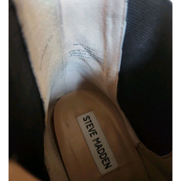 Steve Madden Amulet Chunky Lug Sole Ankle Boots Womens 8.5M Black Cyber Grunge - Picture 7 of 7